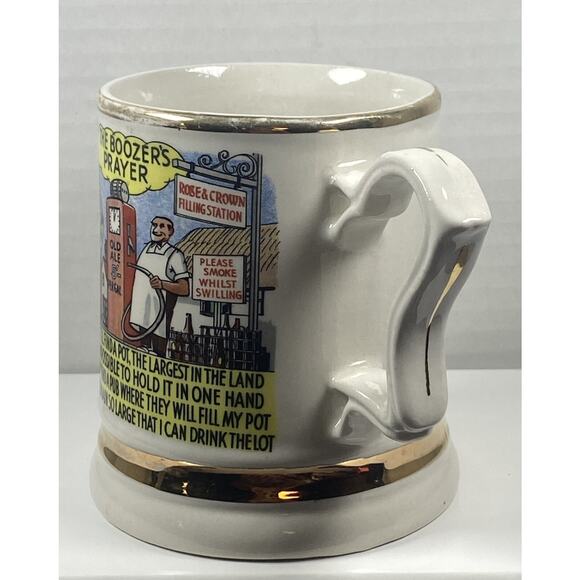 Vintage Boozer's Prayer Prince William Mug Cup Warrented 22K Gold Trim Fun READ - Picture 2 of 12